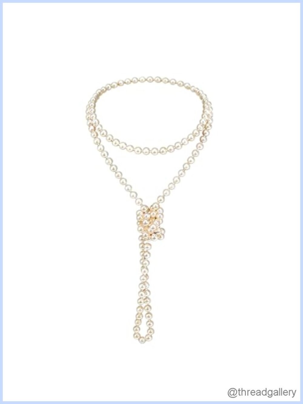 Multi Strand Imitation Pearl Necklace 1920s Flapper Style 1.5m Long